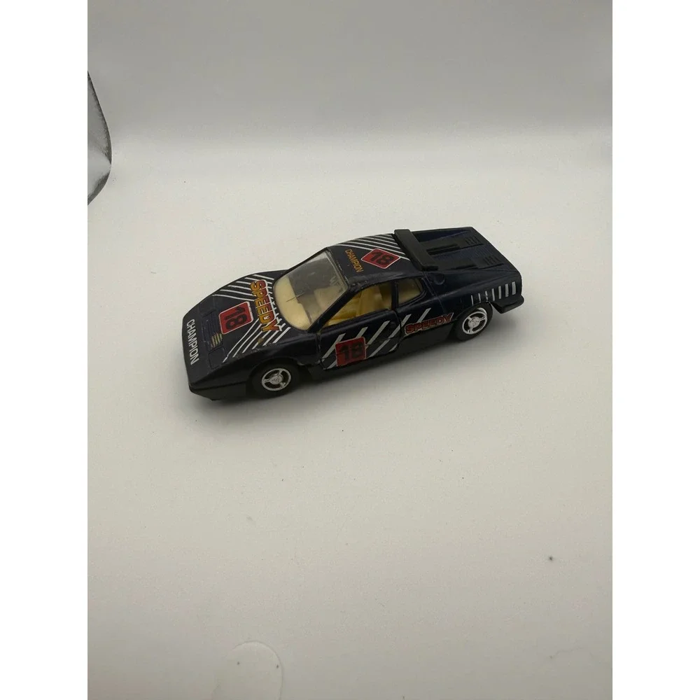 Vintage Speedy Champion 18 Diecast Race Car Black Model 4352 Toy Vehicle
